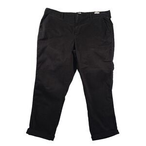 GAP Girlfriend Chino Pants Women's Size 20 Pants Black Preppy NWT
